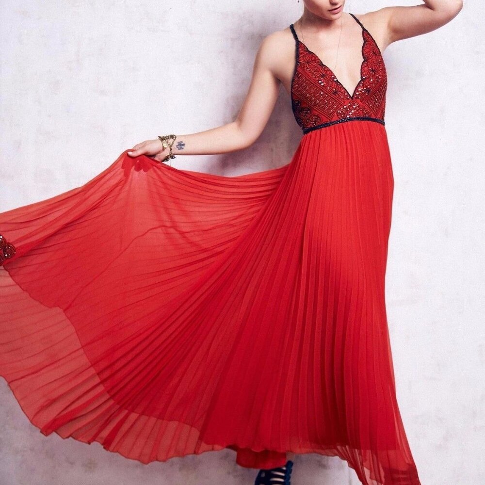 Free People belle of the ball maxi dress terra cotta